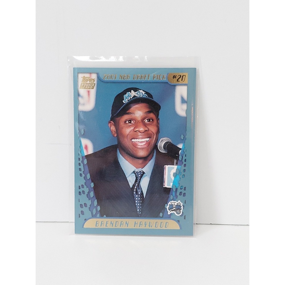 2001 TOPPS ROOKIE  #240 BRENDAN‎ HAYWOOD BASKETBALL CARD